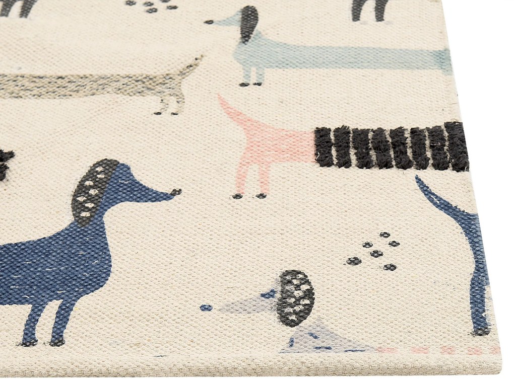 Detský bavlnený koberec 80 x 150 cm viacfarebný TEMIAJ Beliani