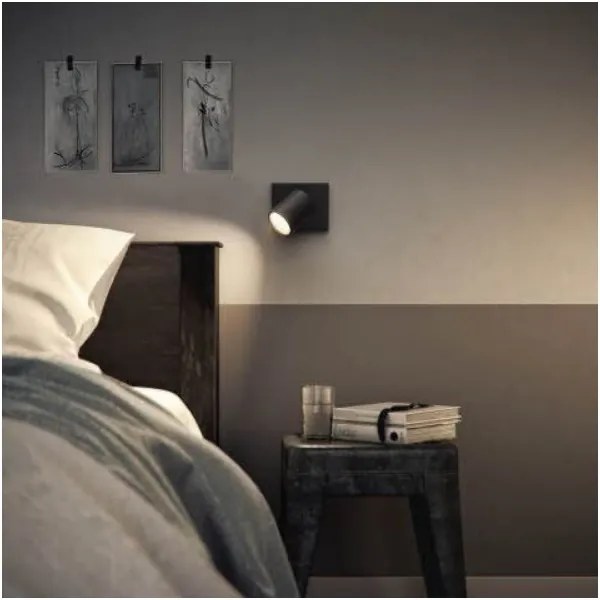 Philips - Bodové svietidlo RUNNER 1xGU10/20W/230V čierna