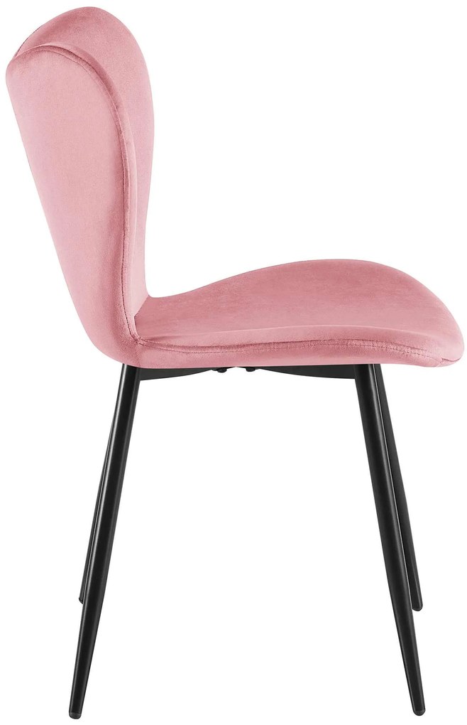 Jedálenská stolička Maika zamat - ružová