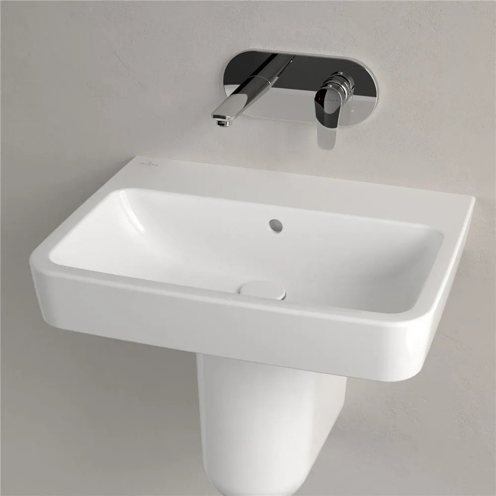 VILLEROY & BOCH O.novo závesné umývadlo bez otvoru, s prepadom, 600 x 460 mm, biela alpská, s povrchom AntiBac a CeramicPlus, 4A4162T2
