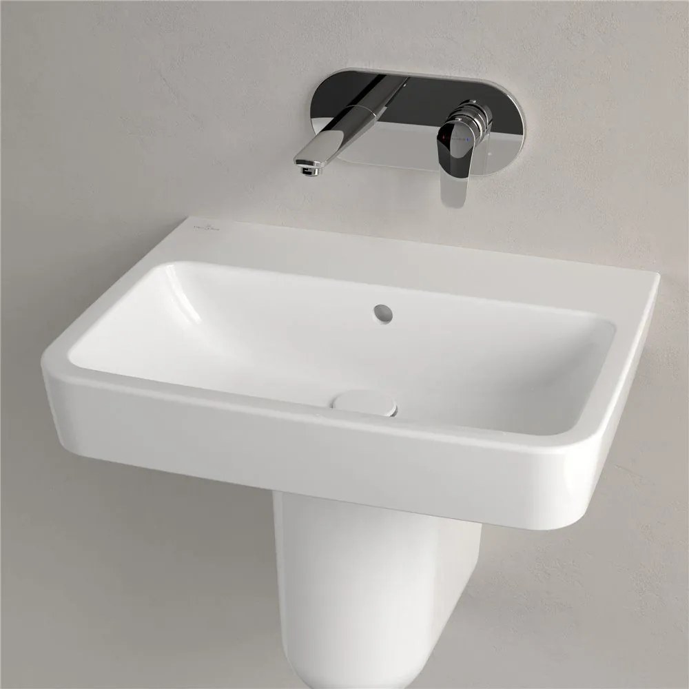 VILLEROY &amp; BOCH O.novo závesné umývadlo bez otvoru, s prepadom, 600 x 460 mm, biela alpská, s povrchom AntiBac a CeramicPlus, 4A4162T2