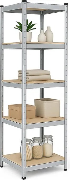 Akcia 3x Regál 180x40x40 cm pozinkovaný 5-policový, nosnosť 875 kg