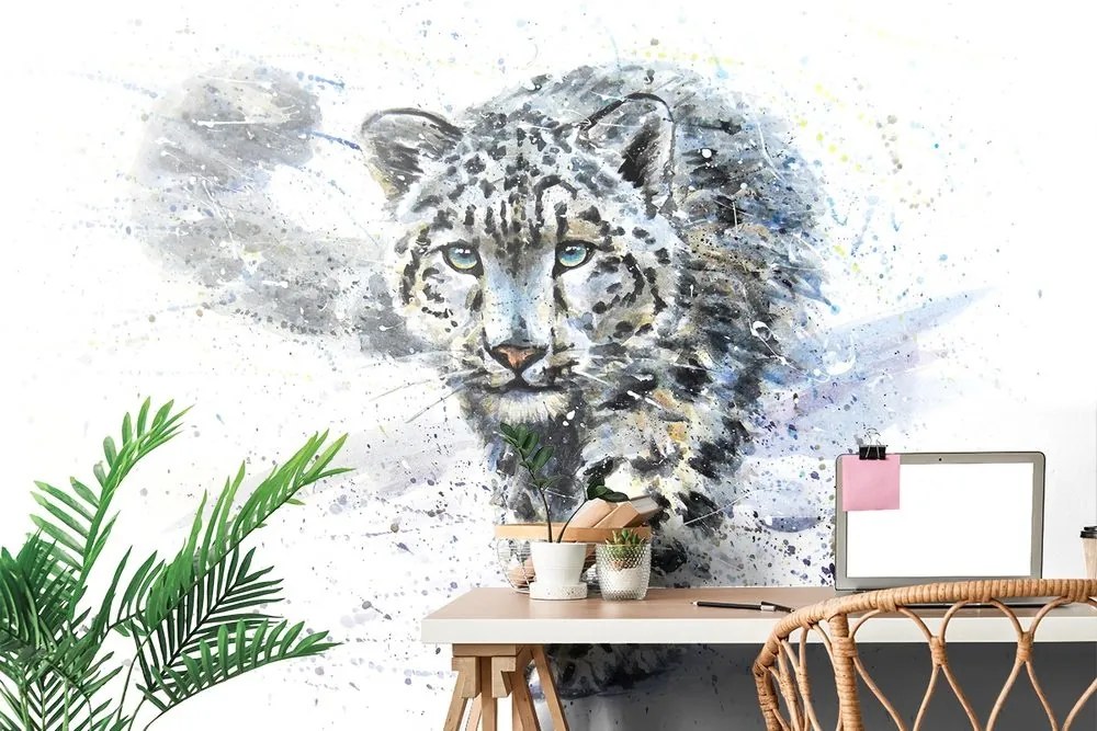 Samolepiaca tapeta kreslený leopard - 150x100