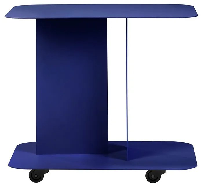 Modrý odkladací stolík HO Trolley 60 × 40 × 54 cm