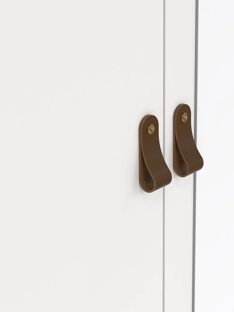 Biela šatníková skriňa so zrkadlom 150x199x58 cm Madrid – Tvilum