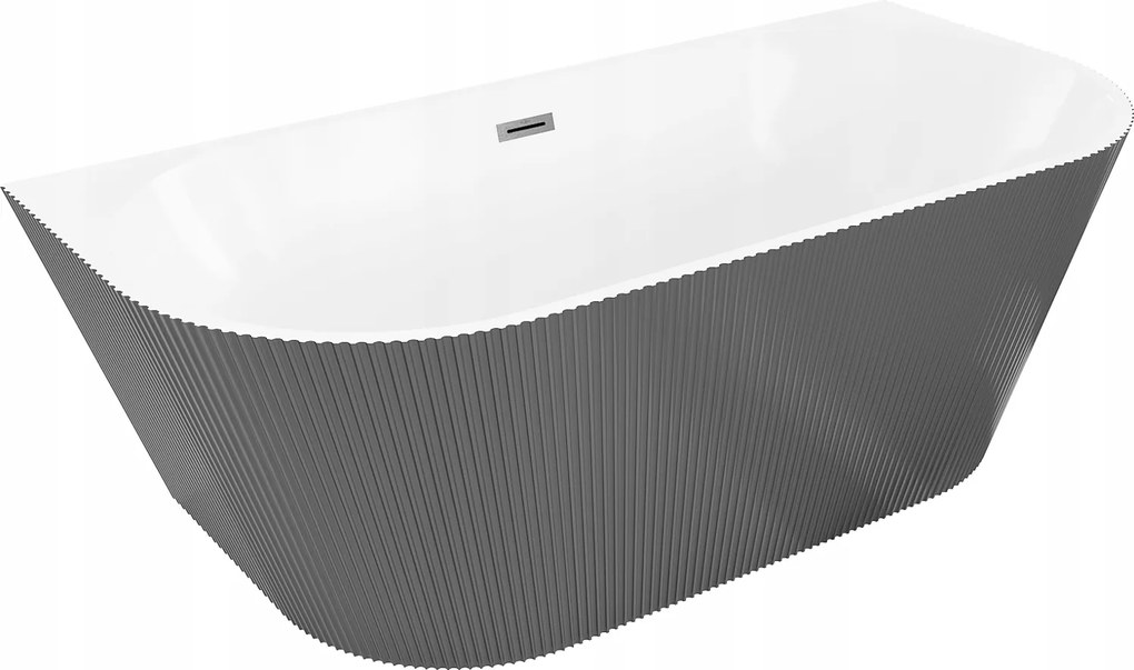 Mexen Oris voľne stojacia vaňa 170x80 cm biela/sivá Gun Gray