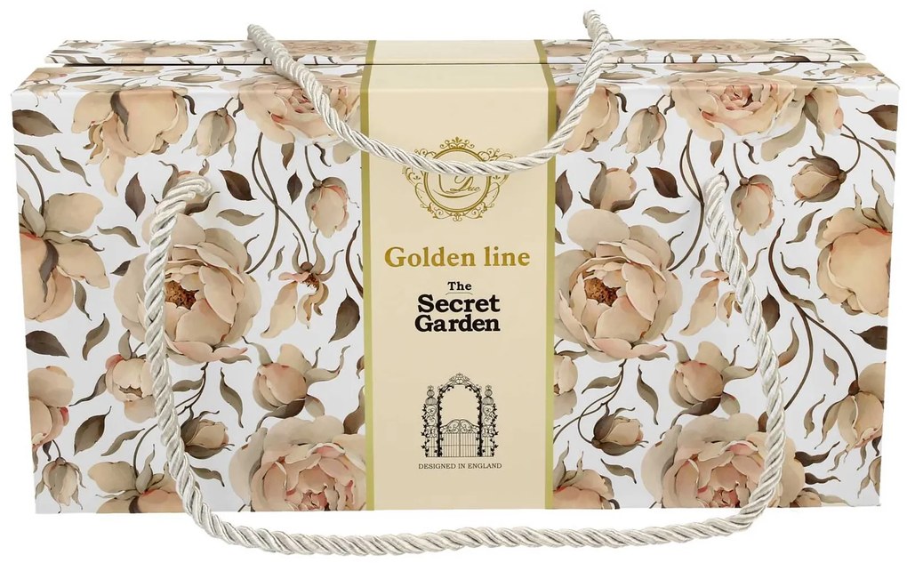 Porcelánový hrnček na nohe Royal English Roses White 320 ml sada 2ks