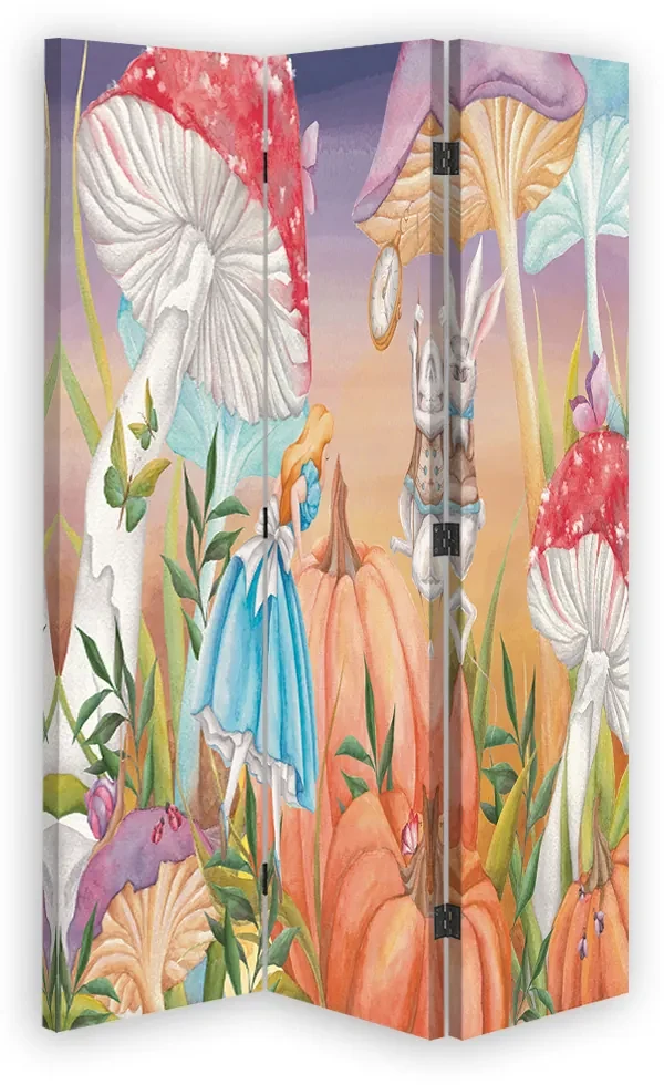 Gario Paraván Malá Alica v rannej krajine zázrakov Rozmery: 145 x 170 cm, Prevedenie: Klasický paraván