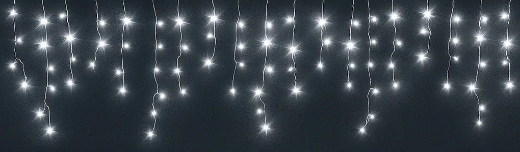 Vianočné svetielka LED záclona studená biela 200 LED