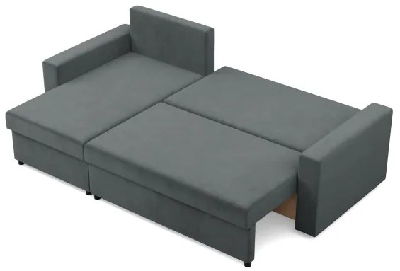 Rohová rozkladacia sedačka NEO Kronos tmavosivá