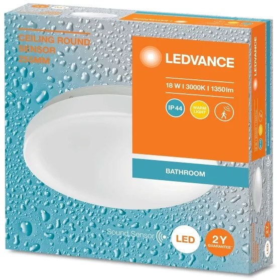 Ledvance - LED Kúpeľňové svietidlo so senzorom CEILING ROUND LED/18W/230V IP44