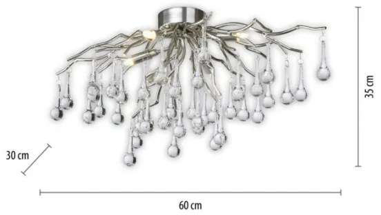 Paul Neuhaus 8090-55 - Prisadený luster ICICLE 4xG9/40W/230V 30x60 cm chróm