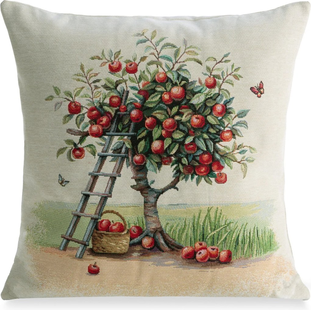 GOBELÍNOVÁ DEKORAČNÁ OBLIEČKA NA VANKÚŠ NATURAL1 45X45 CM VZOROVANÁ