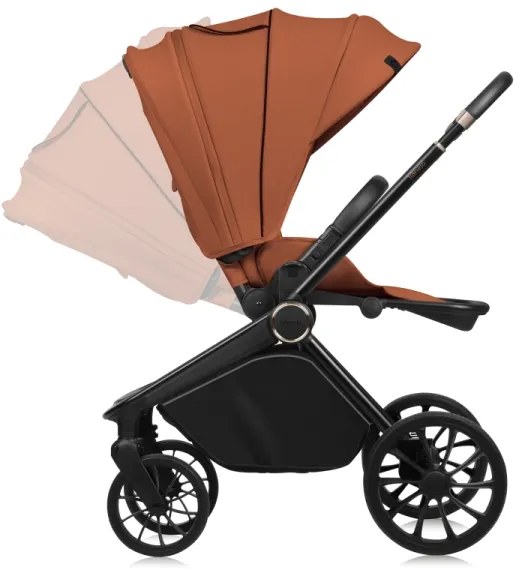 Lionelo - Kombinovaný kočík 3v1 MIKA PLUS hnedo-hrdzavý