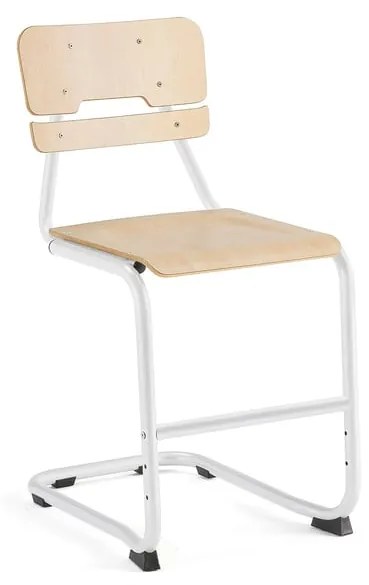 Školská stolička LEGERE I, V 500 mm, biela, breza