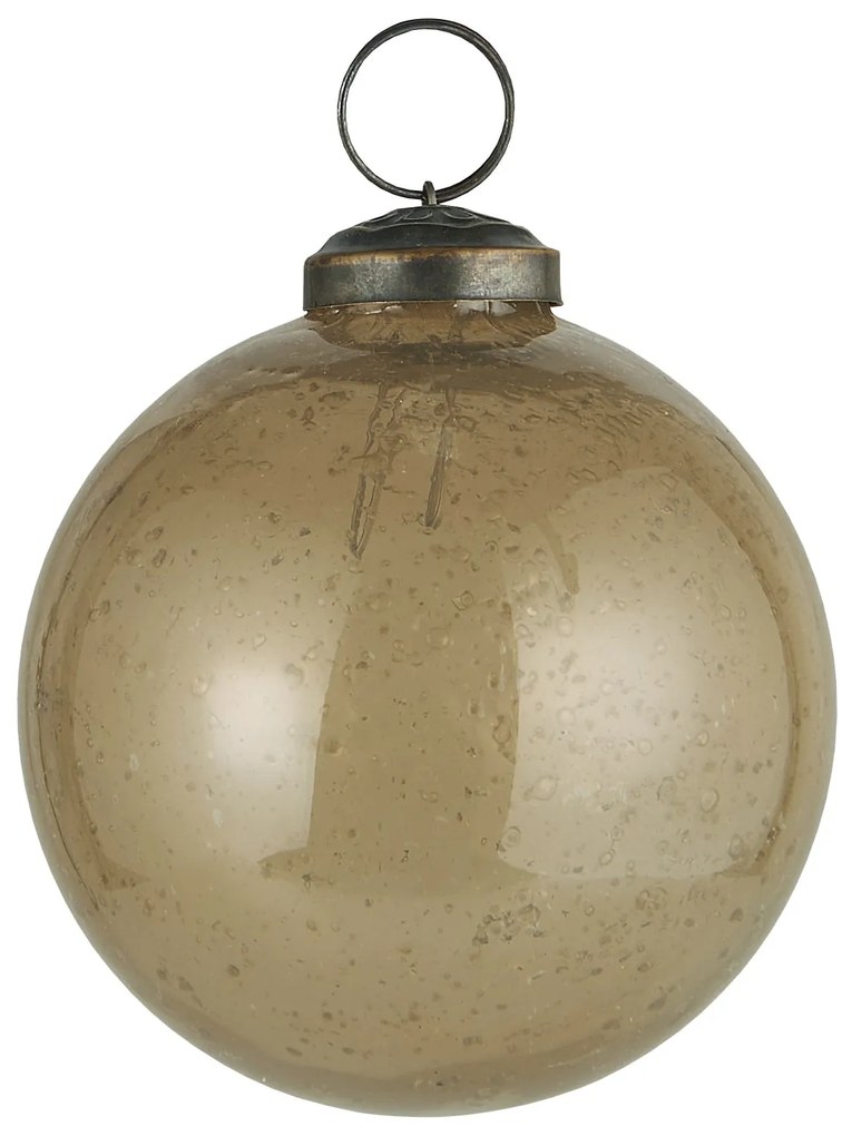 Ib Laursen Vianočná ozdoba Pebbled Glass Honey 8 cm