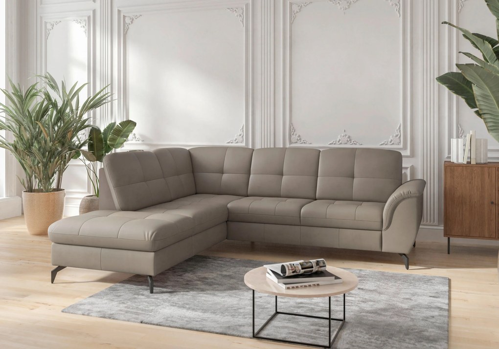 XXXLutz ROHOVÁ SEDAČKA, textil, koža, sivá Sit & More - Sedačky - 00014401631G