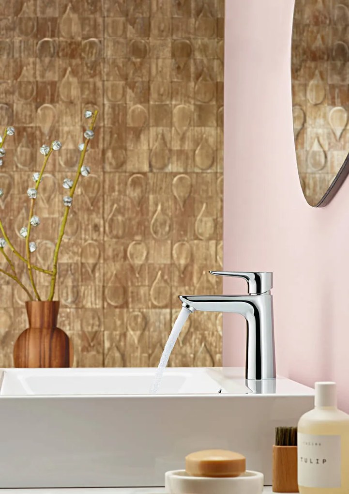 Hansgrohe Talis E, páková umývadlová batéria 110 CoolStart s odtokovou súpravou s ťahadlom, chrómová, HAN-71713000