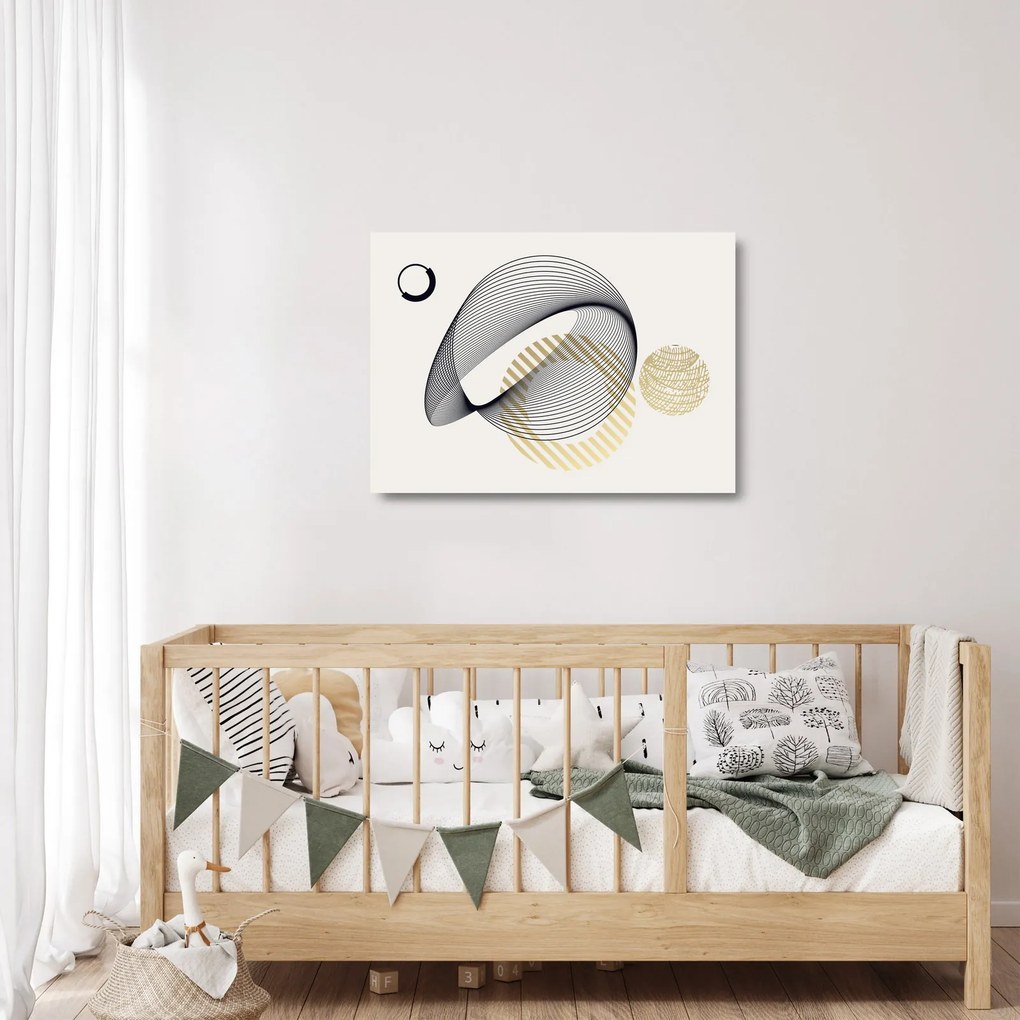 Sklenený obraz - Geometrické tvary N⁰3 (70x50 cm)
