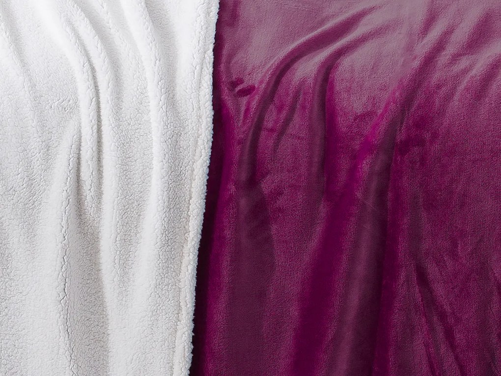 XPOSE® Mikroplyšová deka Exclusive s baránkom - čučoriedková 200x230 cm