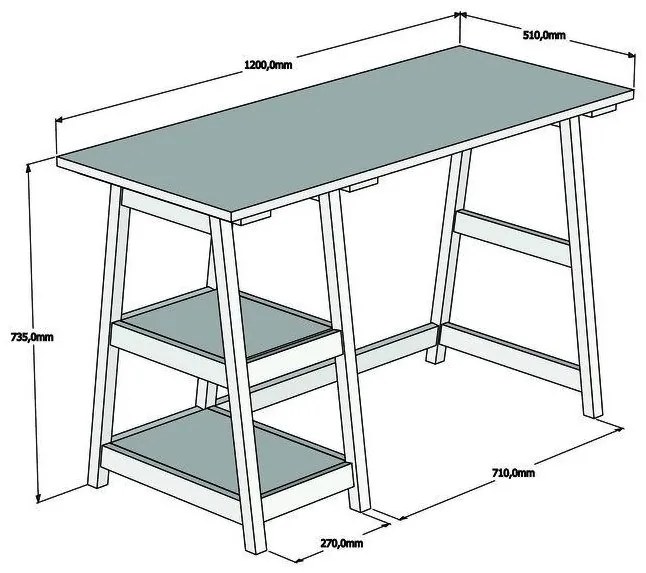 Písací stôl PERLA breza