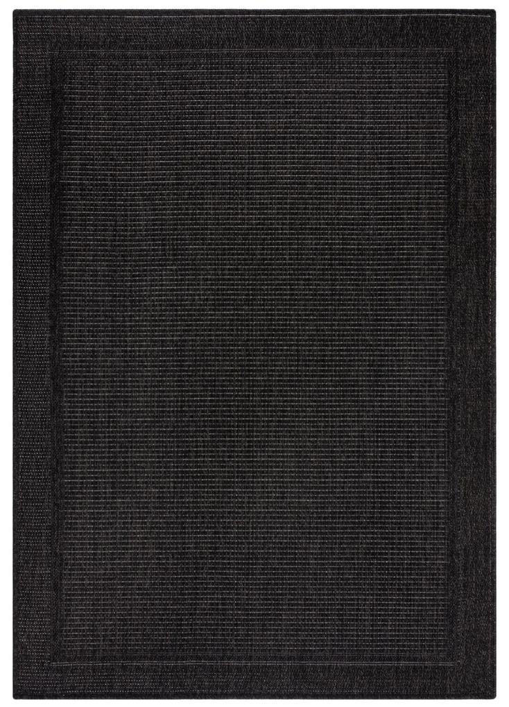 Flair Rugs koberce Kusový koberec Aruba Alfresco Weave Charcoal – na von aj na doma - 133x170 cm
