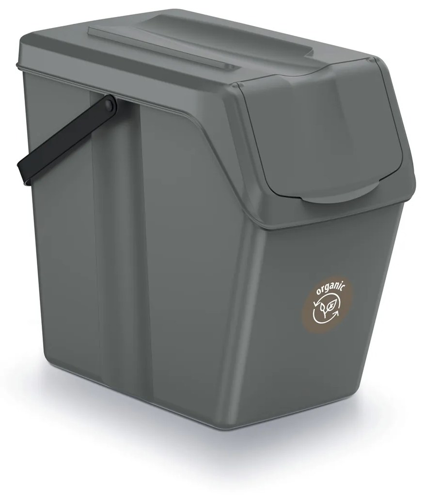 Odpadkový kôš na triedený odpad (4 ks) ISWB25S4 25 l - sivý kameň