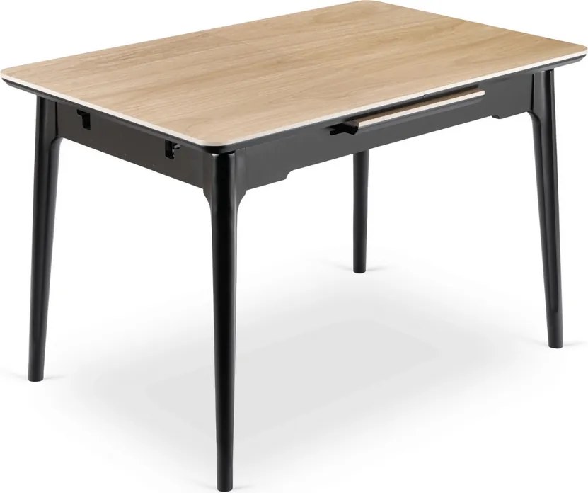 Stôl Keramický ADAMO 120-160 cm dub/čierny