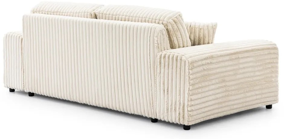 Krémová menčestrová pohovka 213 cm Justin – Ropez