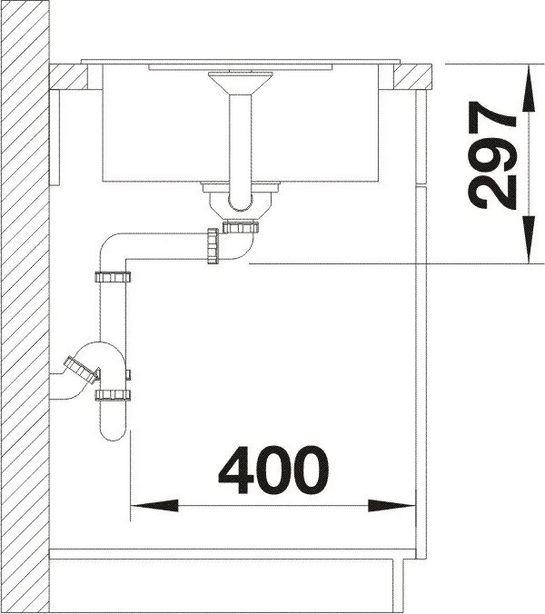 Blanco Metra 45 S Compact, silgranitový drez 680x500x190 mm, 1-komorový, čierna, BLA-525912