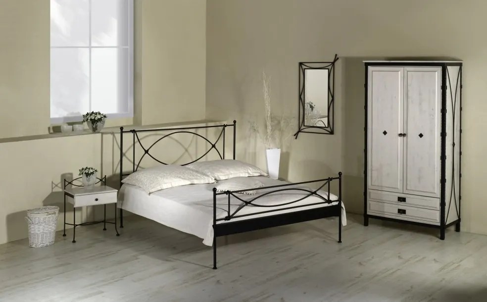 IRON-ART THOLEN kanape - jednoducho krásna kovová posteľ - Akcia! 160 x 200 cm, kov