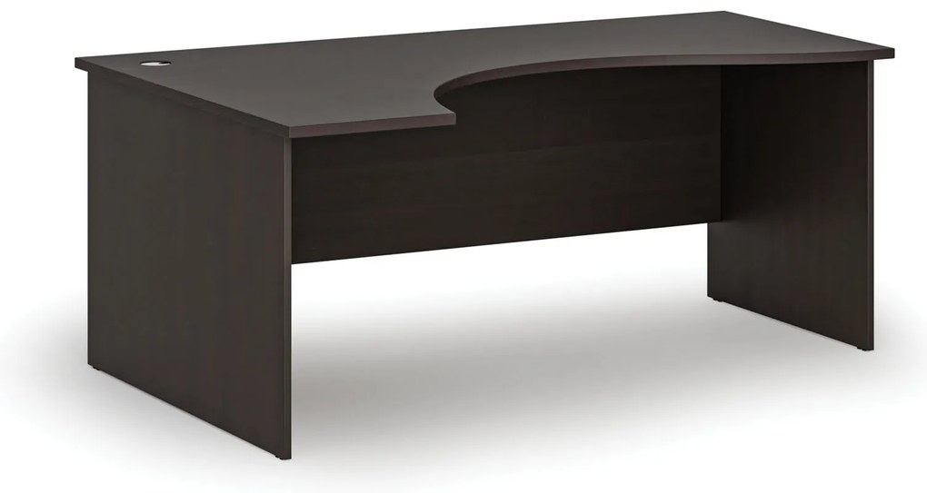 Ergonomický kancelársky písací stôl PRIMO WOOD, 180x120 cm, ľavý, wenge