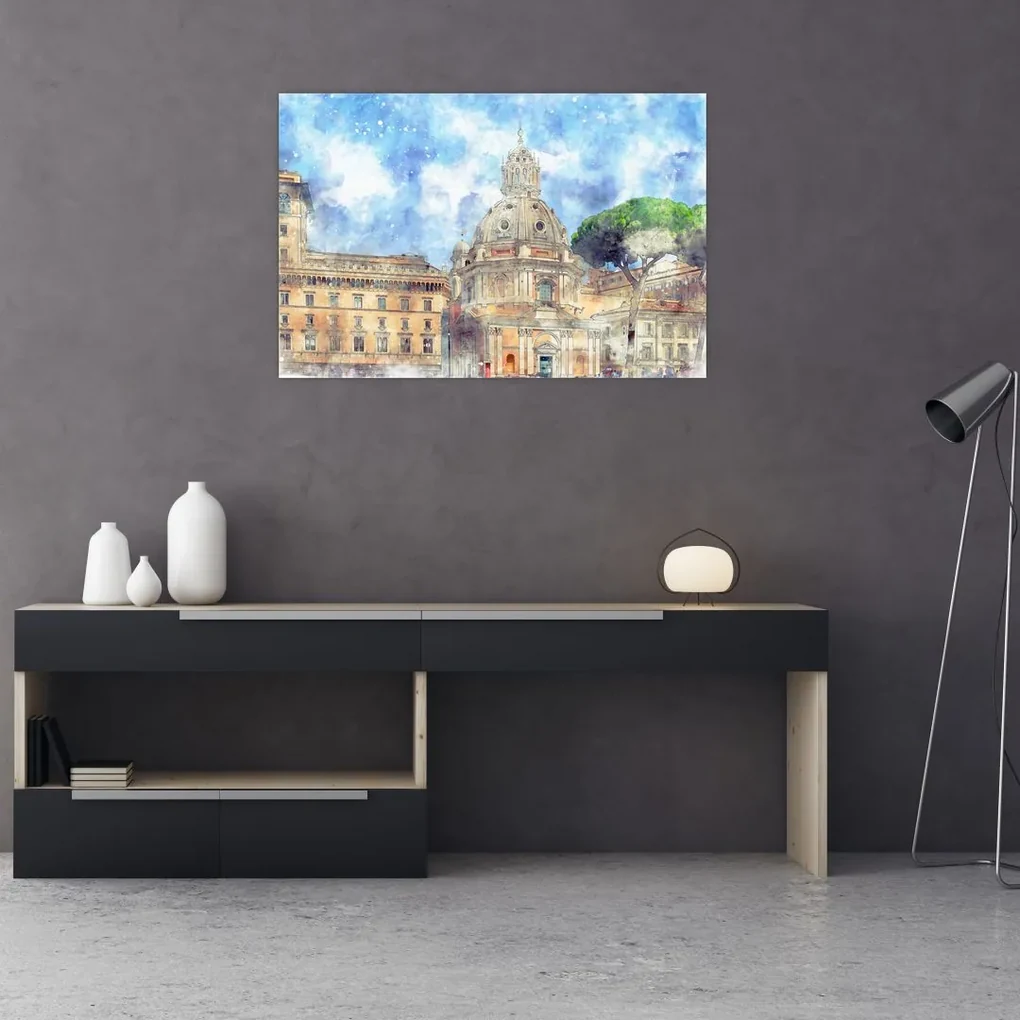 Obraz - Kostol Santa Maria di Loreto, Rím, Taliansko (90x60 cm)