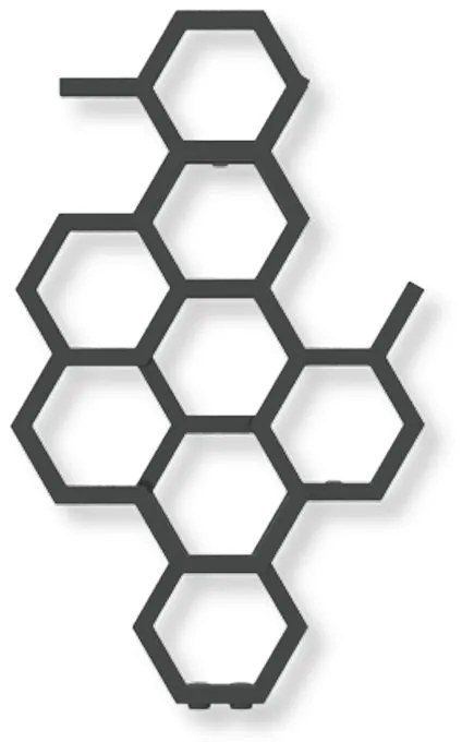 Terma Hex 821x486 vodný radiátor Soft 9005 ZX