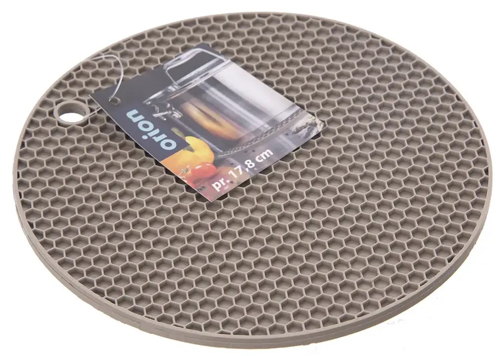 Orion Podložka pod hrniec, silikónová béžová, 18 cm