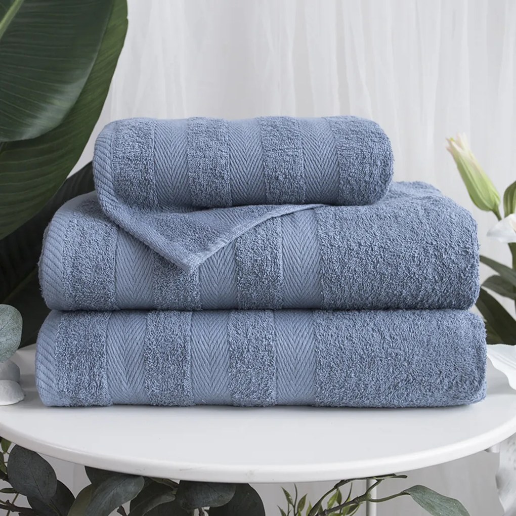 XPOSE ® Froté ručník DEVON - šedomodrá 50x90