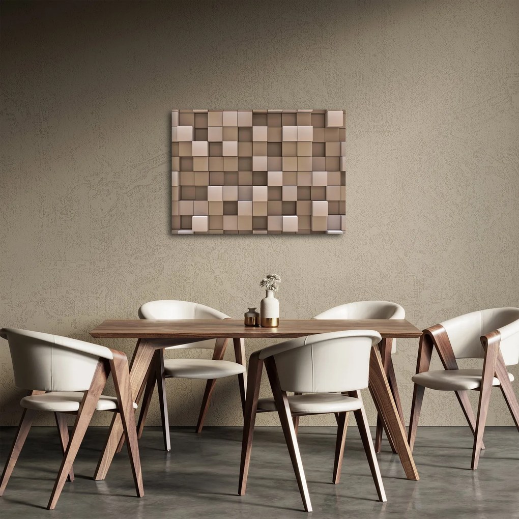 Obraz - Béžové kocky (70x50 cm)