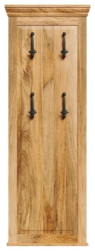 Vešiak Guru s 4 háčikmi 50x140x2,5 z mangového dreva Mango natural