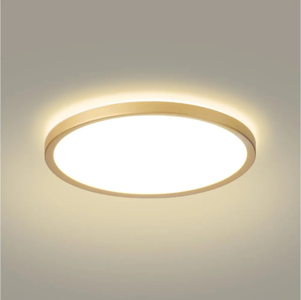 Brilagi - LED kúpeľňové svietidlo ULTRA SLIM LED/24W/230V, priemer 42 cm, zlaté, IP54