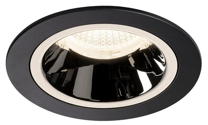 Stropné svietidlo SLV NUMINOS® DL M vnitřní LED zápustné stropné svietidlo čierna/chrom 4000 K 55° včetně listových pružin 1003897