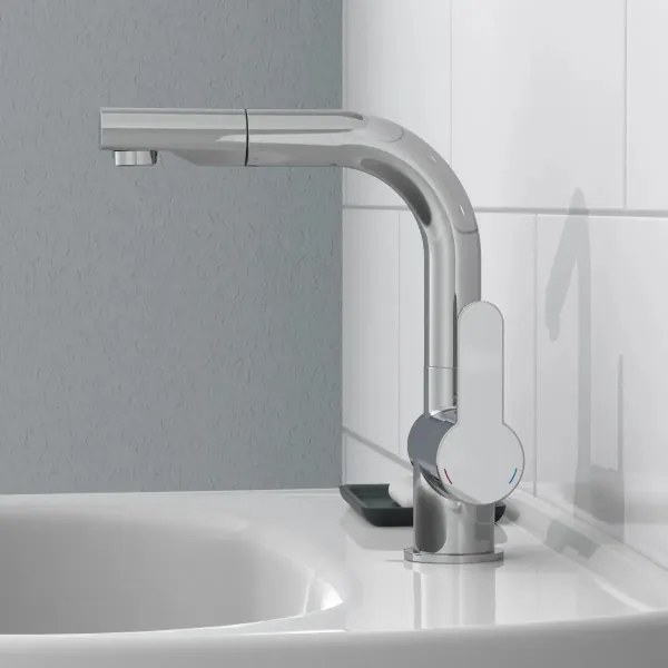 Schütte 79710 - Drezová batéria s vysúvacou sprchou LONDON, lesklý chróm