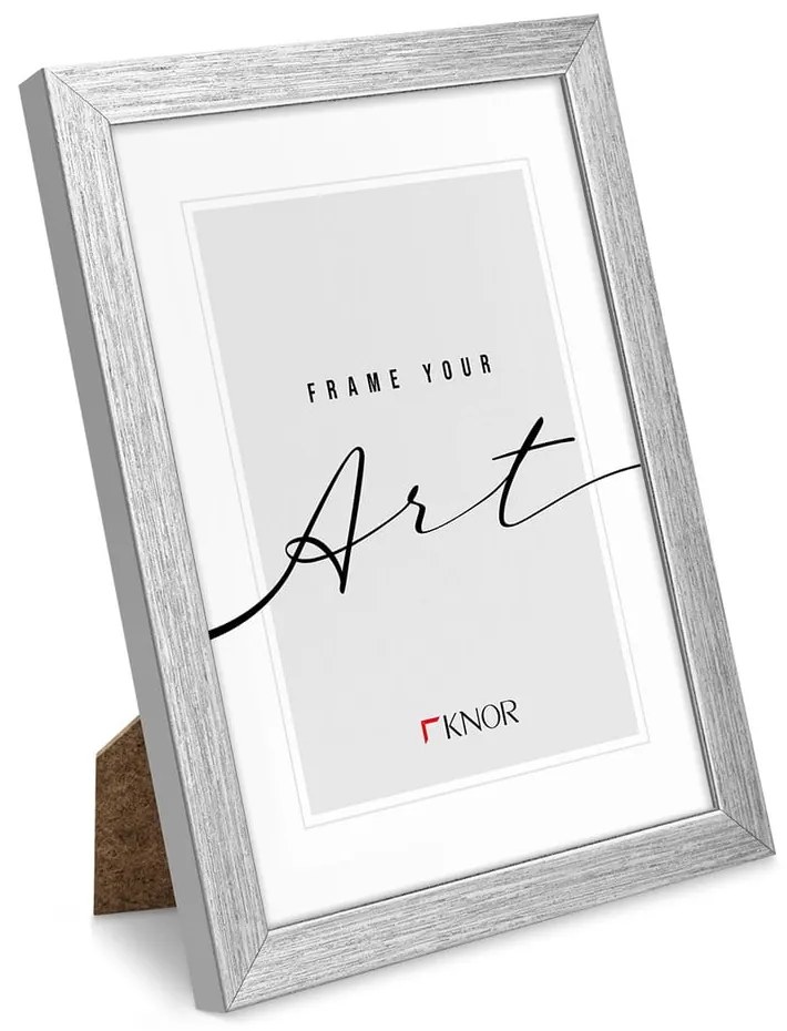 Stojací/na stenu rámček v striebornej farbe 20x26 cm – knor