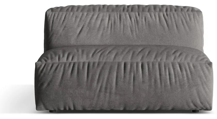 Sivý zamatový modul pohovky (stredový diel) Martina – Micadoni