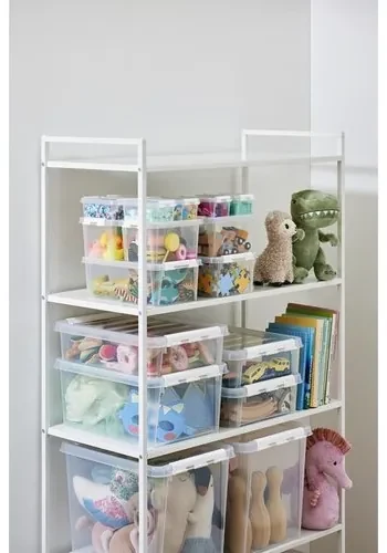 SmartStore Úložný box s bielymi klipmi Classic, 21 l, 21 l