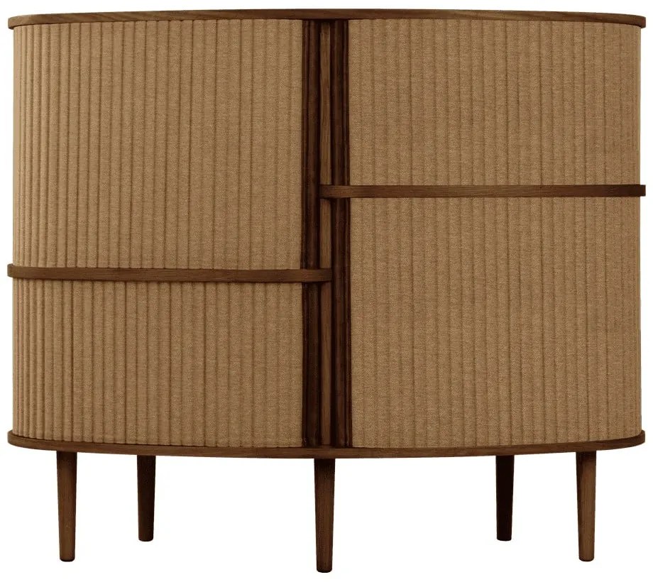 Hnedo-svetlohnedá skrinka v dekore duba s posuvnými dverami 120x100x50 cm Audacious – UMAGE