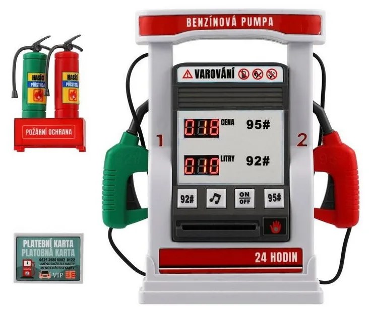 Teddies Čerpacia stanica so zvukom a svetlom, 17 x 23 x 6 cm
