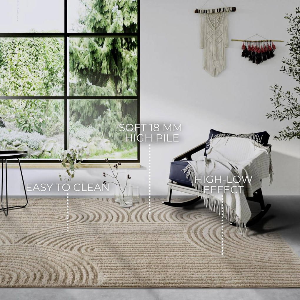 Kusový koberec Gallery 106090 Beige z kolekcie Elle, 160x235, béžová, obývacia izba, ELLE Decoration