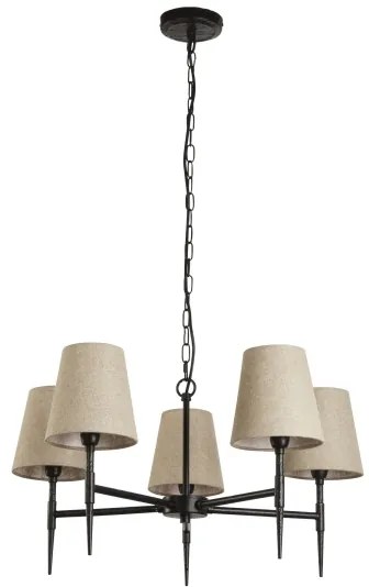 Searchlight 30690-5BK - Luster na reťazi GOTHIC 5xE14/60W/230V čierna