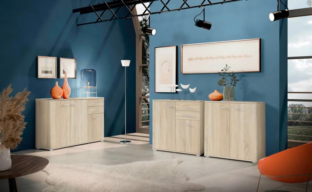 Skrinka so zásuvkami Mike, dub sonoma