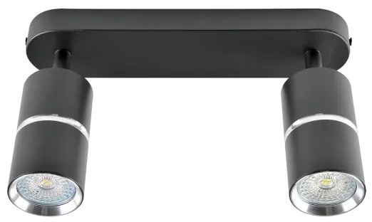 Bodové svietidlo BAMBOO 2xGU10/10W/230V čierna